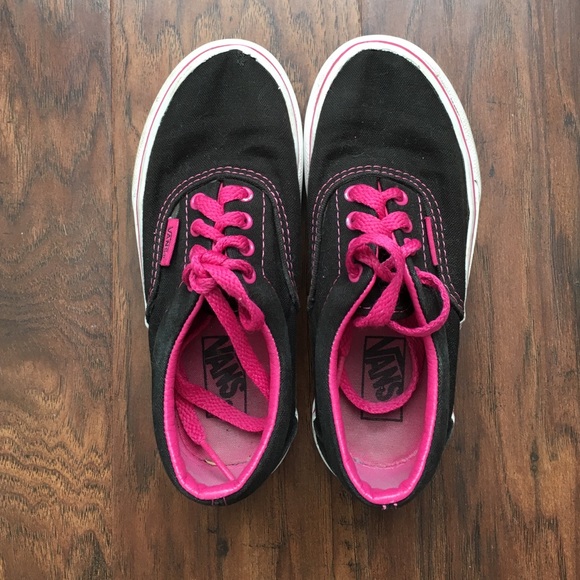 Girls Black/Pink VANS. Size 11.5.