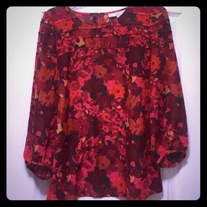 LOFT floral blouse