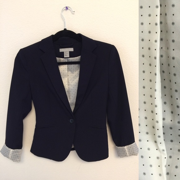 Women Fitted Jacket in navy blue