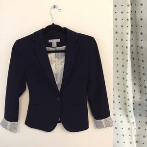 Women Fitted Jacket in navy blue