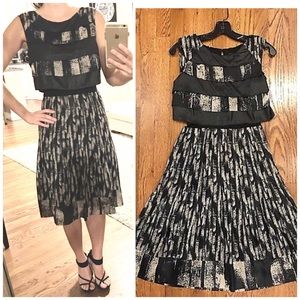 BCBG MAXAZRIA Black and Tan dress