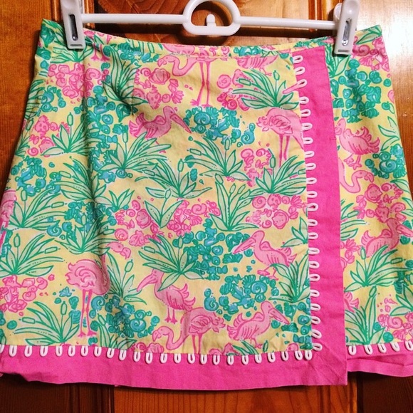 Lilly Pulitzer flamingo print skirt