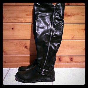 Black tall boots