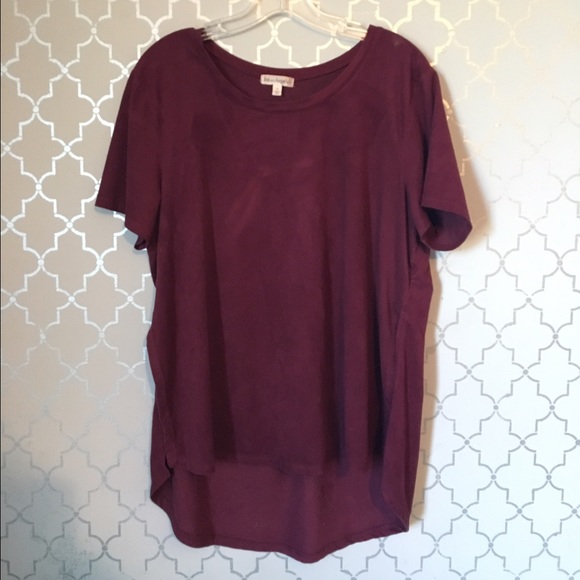 Burgundy High-Low Top