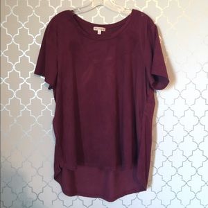 Burgundy High-Low Top