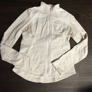 Lulu lemon white and tan check zip up