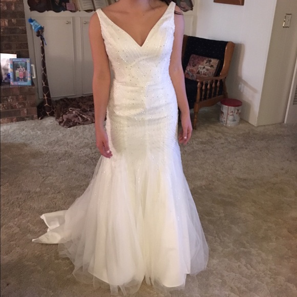 wedding dress& cathedral Veil - Picture 3 of 4