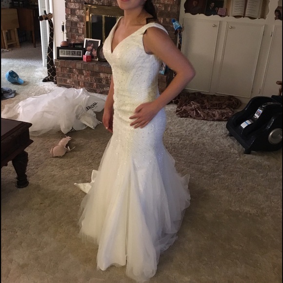 wedding dress& cathedral Veil - Picture 4 of 4