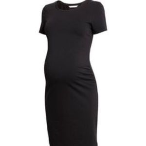 Black Cotton Maternity Dress
