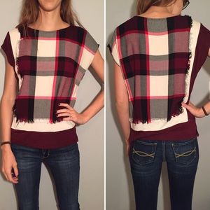 Anthropologie plaid top