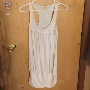 White racer back long shirt