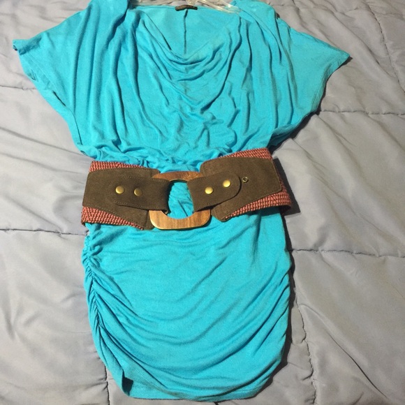 Turquoise mini dress