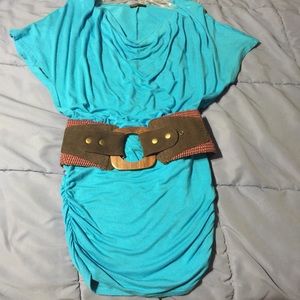 Turquoise mini dress