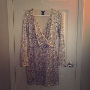 Sequin long sleeve dress