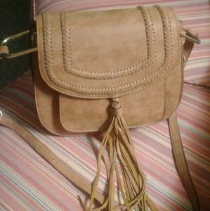 Leather Saddle Bag by Franco Sarto