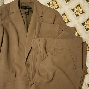 Tan suit