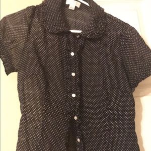 LOFT polka dot blouse black/white