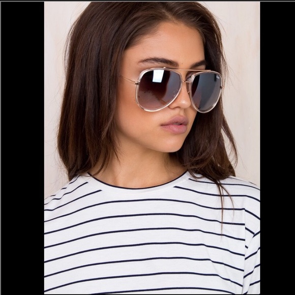 QUAY 'Needing Fame' Aviator Sunglasses