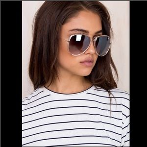 QUAY 'Needing Fame' Aviator Sunglasses