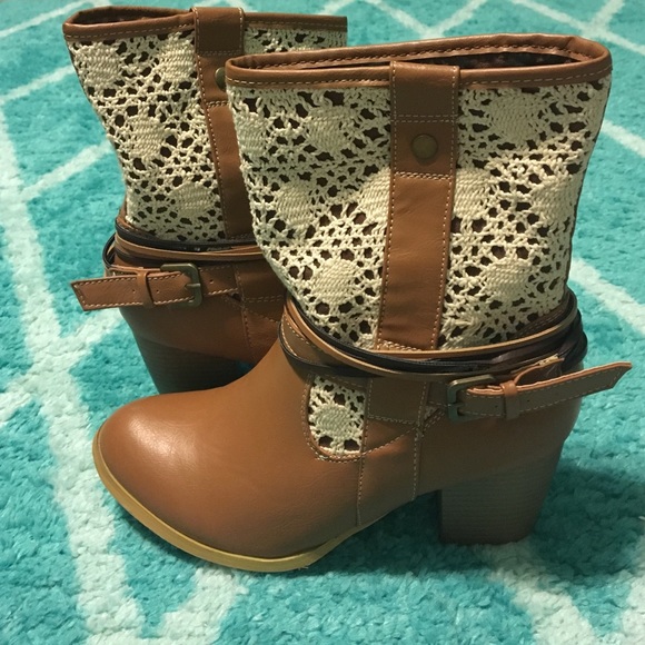 Francesca's Collections Shoes - Francesca's Collections Brown Heeled Boots