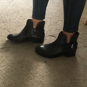 Leather booties