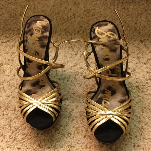 Sam Edelman Black and Gold Shoes