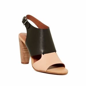 Lucky Brand Black/Tan Block Heels