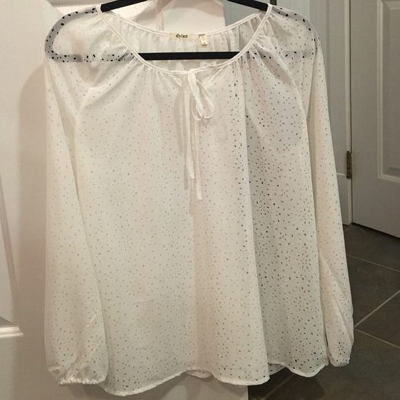 New Dylan white tie front blouse