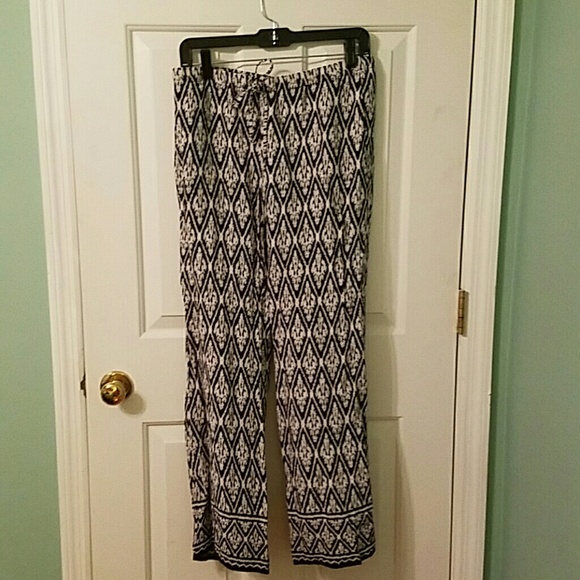Black Printed Palazzo Pants