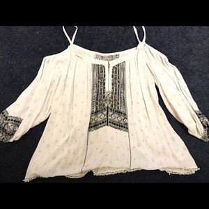 Boho off-the-shoulder top