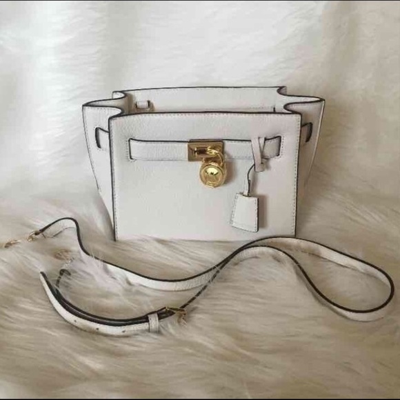 MK Hamilton Traveler in White Pebbled Leather - Picture 2 of 11