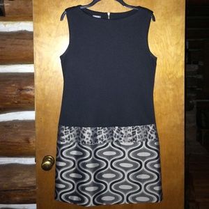 Chic Black and animal print dress! Size 8  EUC