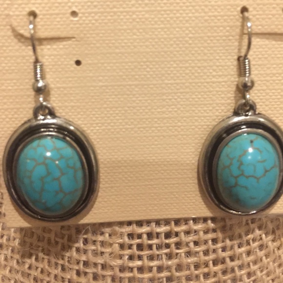 Turquoise earrings - Picture 2 of 2
