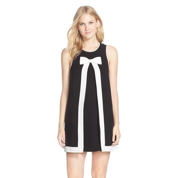 CeCe By Cynthia Steffe Mod Bow-Adorned Shift Dress