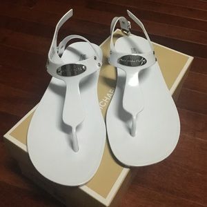 Michael Kors White Jelly Thong Sandals- NWOT