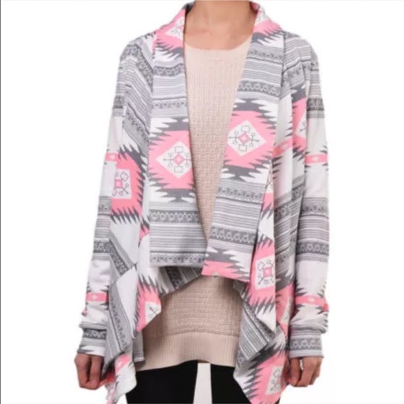 GRAY & PINK AZTEC SWEATER! - Picture 2 of 7