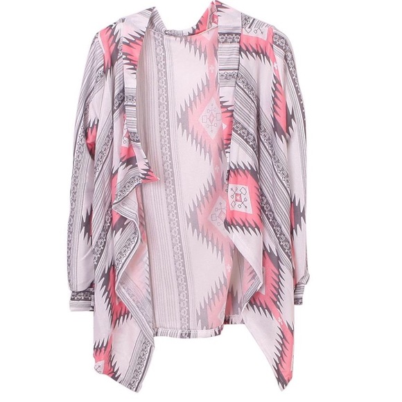 GRAY & PINK AZTEC SWEATER! - Picture 5 of 7