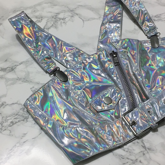 🚫SOLD🚫 Lip Service Hologram Bustier