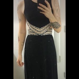 Black floor length dress