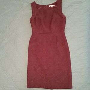 Banana Republic cranberry sheath dress