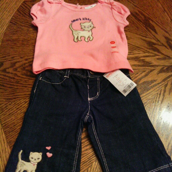 NWT GYMBOREE  Kitten shirt with jeans