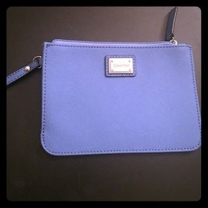 Small Blue Calvin Klein Wristlet