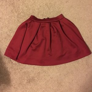 Burgundy mini skirt
