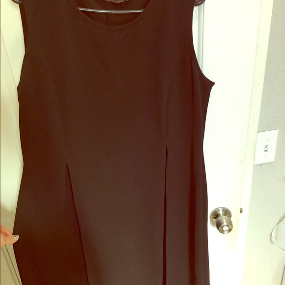 Black slit dress