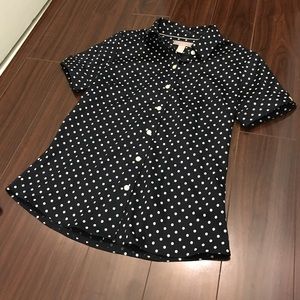 Banana Republic Polka Dot Button Down Shirt