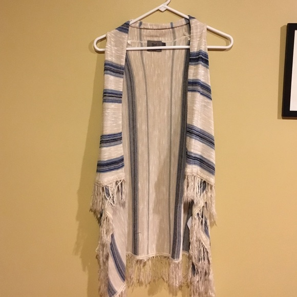 Striped fringe vest - Picture 1 of 1