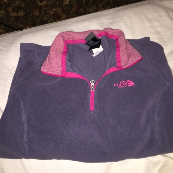 women's north face fleece quarter zip