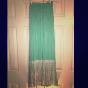 Tie-dye bottom maxi skirt