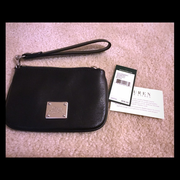 Ralph Lauren Black Clutch wristlet - NEW