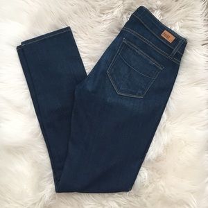 Paige Skyline Ankle Peg Jean: Size 27 Dark Wash